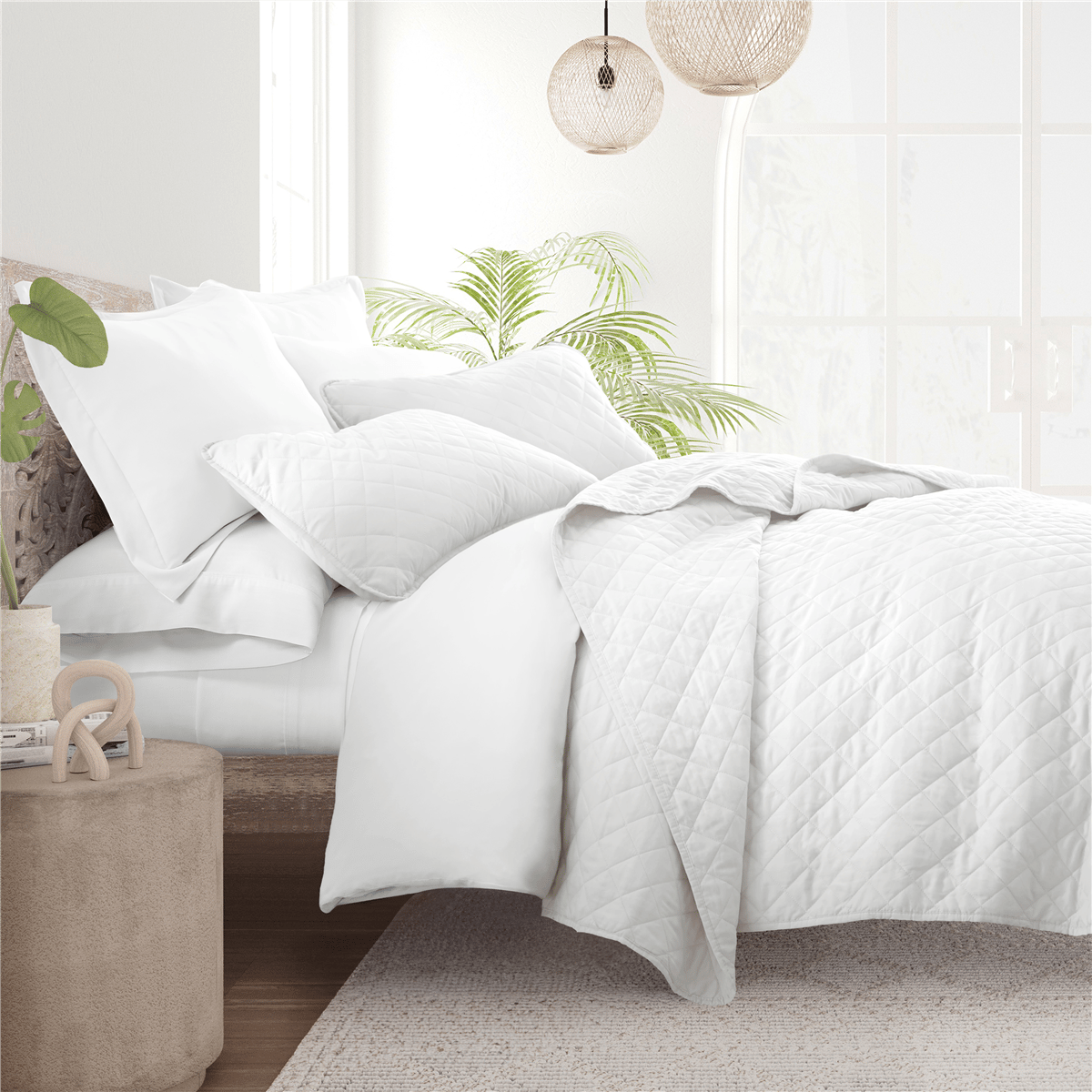 Open Video Modal for Soft Essentials Ultra Soft All Season Diamond Stitch Quilt Set