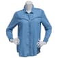 Womens beachlunchlounge Austin Braided Denim Western Button Down - image 1