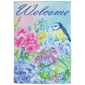 Northlight Blue & Purple Welcome Bird Outdoor Garden Flag - image 2