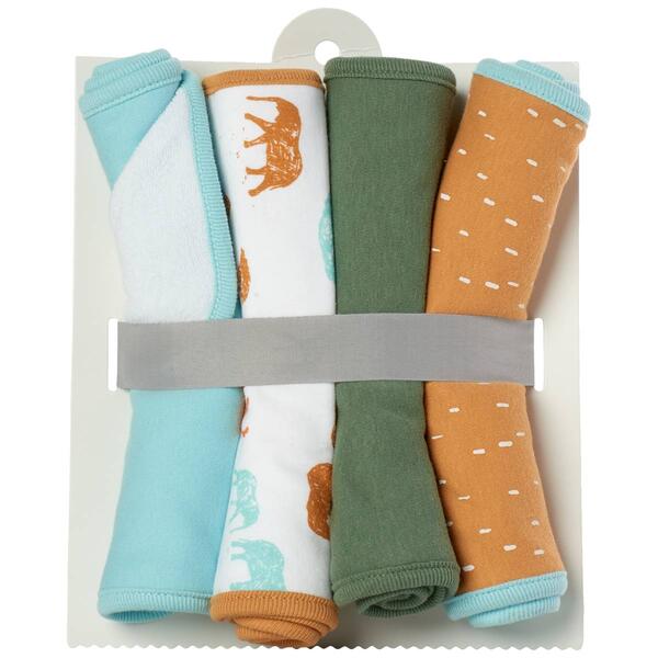 Baby Boy cloud island&#40;tm&#41; 4pk. Safari Burp Cloths - image 