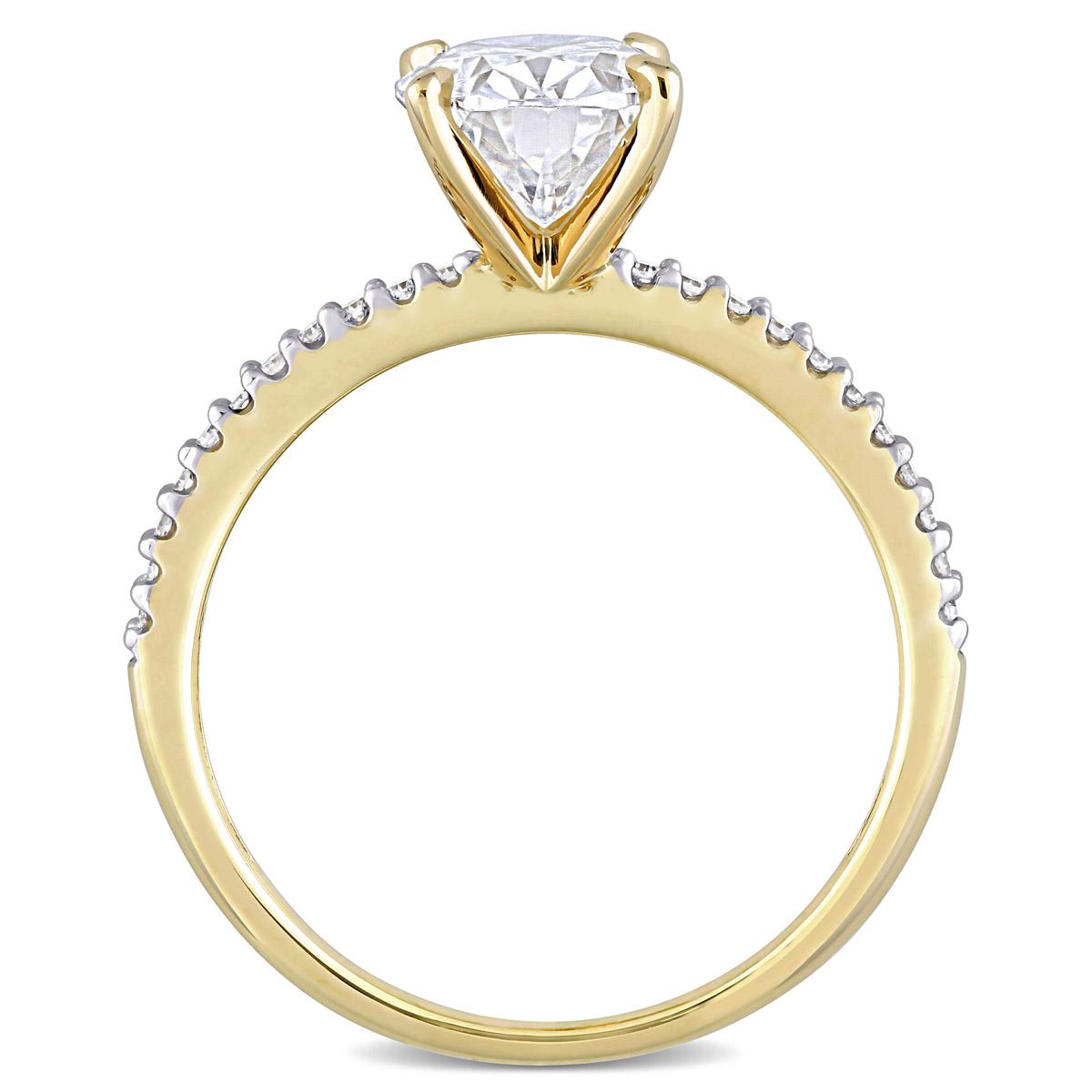 Gemstone Classics™ 14kt. Gold 2ctw. Moissanite Engagement Ring