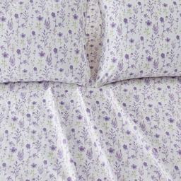 FreshFolds Delia Premium Lavender Floral Microfiber Sheet Set