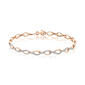 Gianni Argento Rose Gold Diamond Link Bracelet - image 1