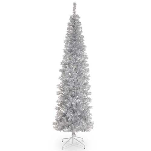 National Tree 6ft. Silver Tinsel Tree - image 