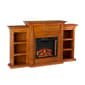 Southern Enterprises Pine Electric Fireplace with Bookcases - image 4