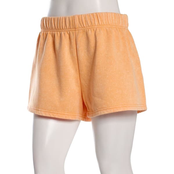 Juniors Eye Candy Washed Fleece Elastic Waist Shorts - image 