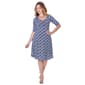 Womens 24/7 Comfort Apparel Geometric Knee Length A-Line Dress - image 1