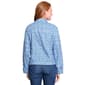Womens Ali Miles Jacquard Feather Textured Button Front Blouse - image 2