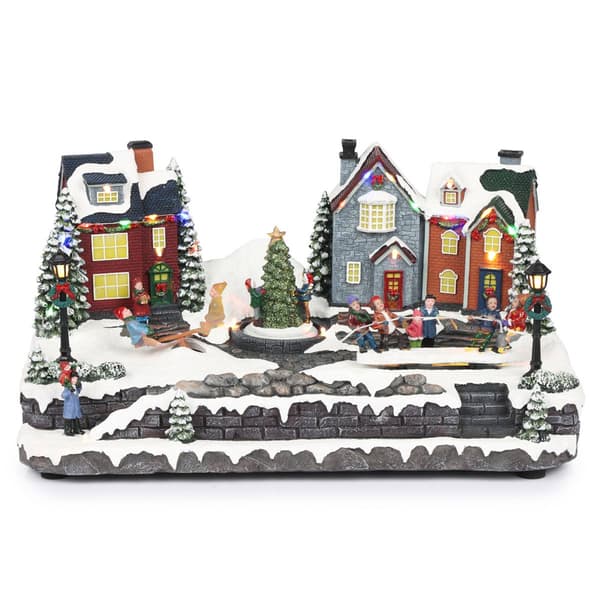 Alpine LED Animated Children in Christmas Village Decor - image 