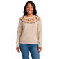 Womens Retrology Crew Neck Pumpkin Fair Isle Sweater - image 1