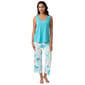 Womens HUE® Solid Top Beachfront Era Printed Capri 3 Piece Set - image 5