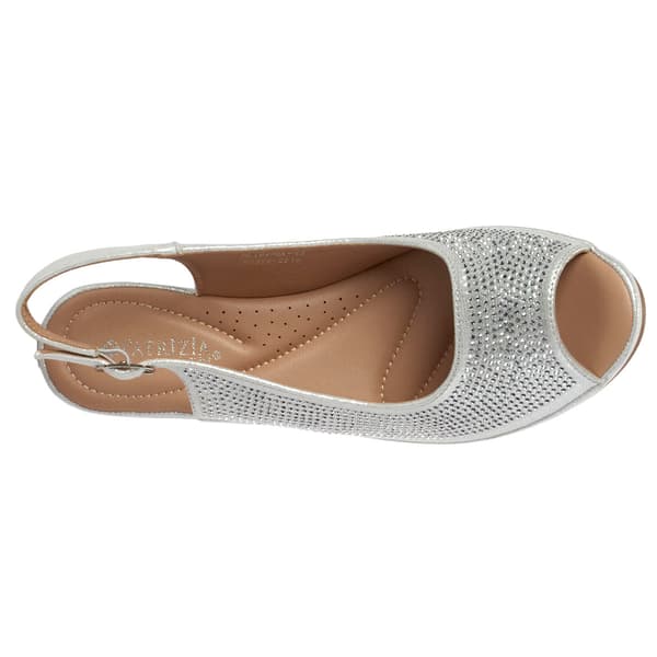 Womens Patrizia Rhinestone Wedge Slingback Heels