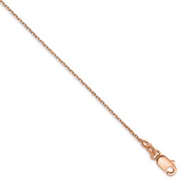 Gold Classics™ 1.0mm. Rose Gold Diamond Cut Cable Necklace