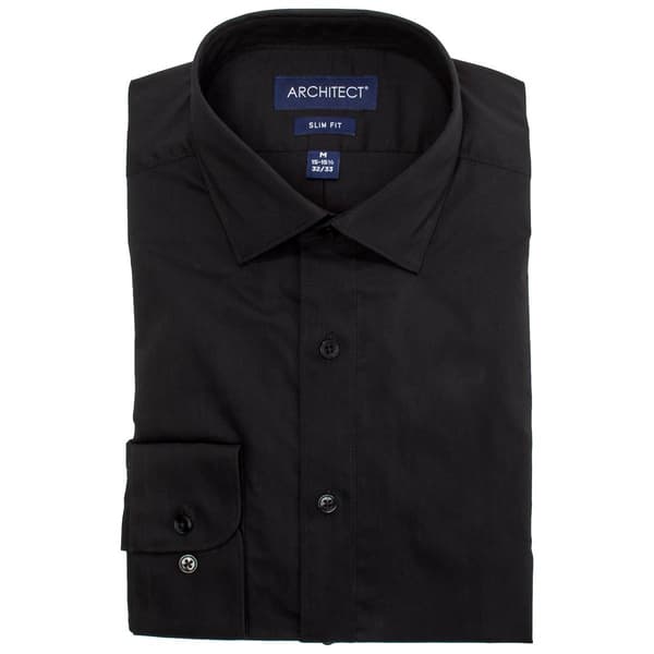 Mens Architect(R) Performance Slim Fit Dress Shirt - Black - image 