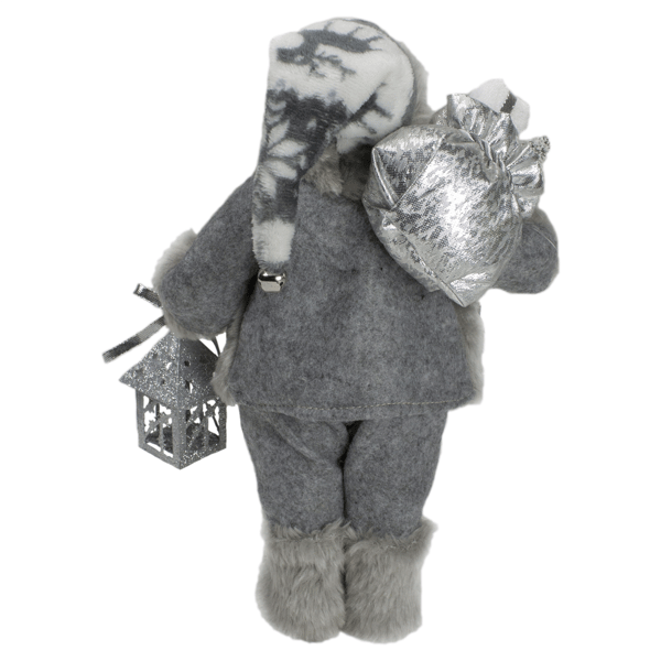 Northlight 12in. Faux Fur Standing Santa Claus Christmas Figurine