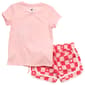 Girls (4-6x) Champion® Tie Front Logo Tee & Check Shorts Set - image 3