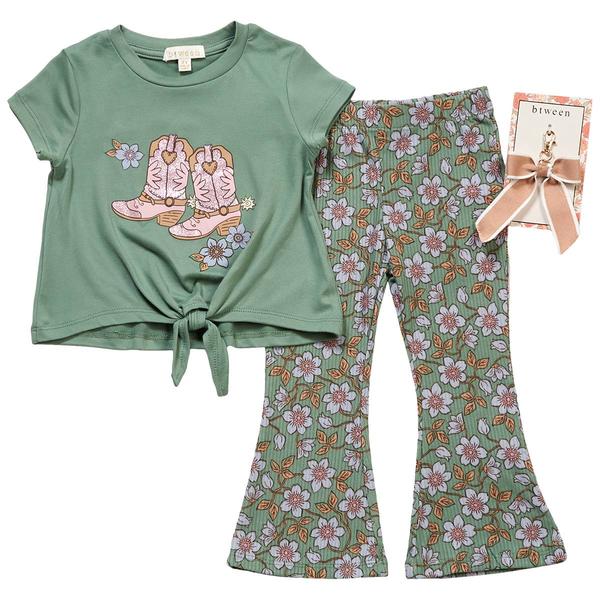 Toddler Girl BTween® Short Sleeve Western Floral Set