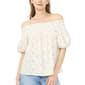 Womens Cece Off Shoulder Sleeve Small Diamond Floral Top - image 1