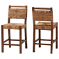 bali & pari 2pc. Cordoba Bohemian Seagrass Counter Stool Set - image 1
