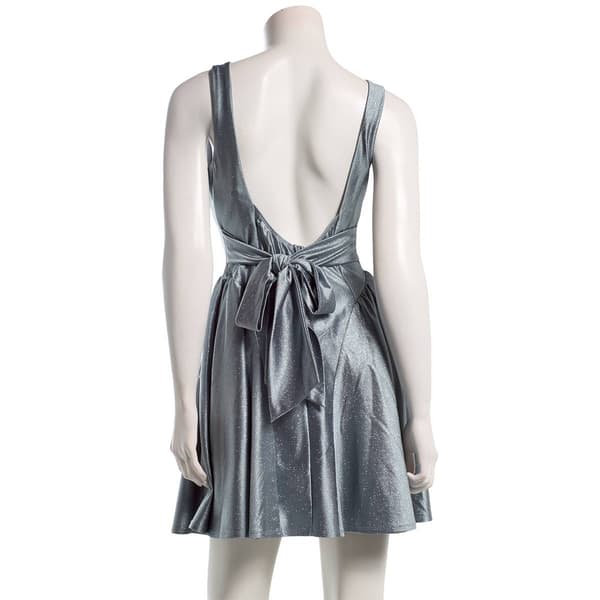 Juniors Emerald Sundae Glitter Knit Drop Waist Skater Dress