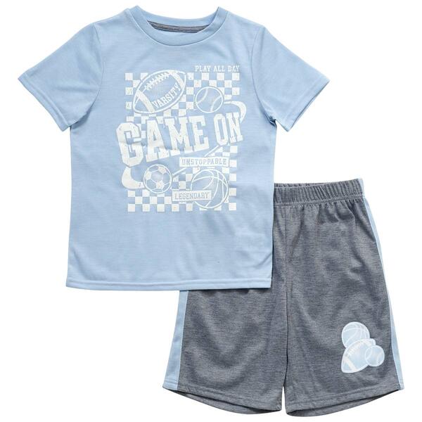 Boys Sleep On It&#40;R&#41; Game on Pajama Tee & Shorts Set - Light Blue - image 