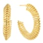 14kt. Gold Over Brass 39mm Fancy Hoop Earrings - image 1