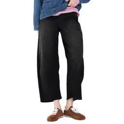 Womens MNK Pull On Drawstring Barrel Jeans