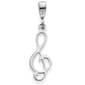 Unisex Gold Classics&#40;tm&#41; 14k. White-Gold Music Note Pendant - image 1
