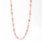 Ashley Cooper(tm) Gold Plated Marble & Tonal Pink Beaded Necklace - image 1
