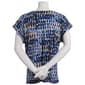 Womens Cure Short Sleeve Keyhole Neck Abstract Blouse - image 3