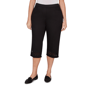 Plus Size Alfred Dunner Detail Driven Geometric Cut Out Capris - image 1