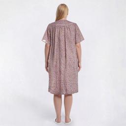 Plus Size Moon to Noon Trapunto Abstract Snap Robe