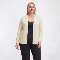 Plus Size 89th & Madison Variegated Straight Hem Cardigan