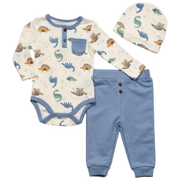 Baby Boy (NB-9M) Rene Rofe(R) 3pc. Dino Bodysuit & Pants Set - image 