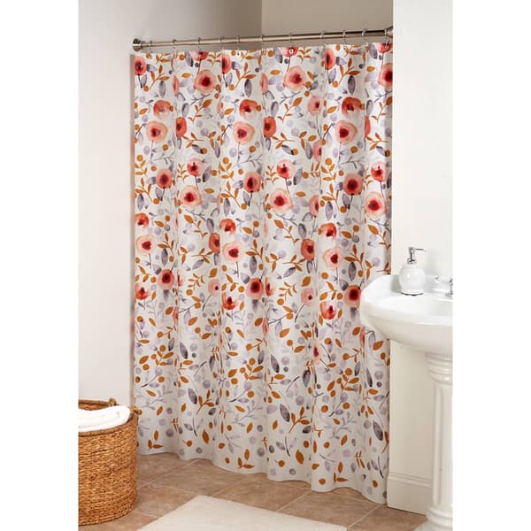 Floral PEVA Shower Curtain - image 