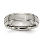 Mens Endless Affection&#40;tm&#41; Titanium Grooved Edge 6mm Polished Band - image 1