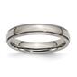 Mens Endless Affection&#40;tm&#41; 4mm Titanium Grooved & Beaded Edge Band - image 1