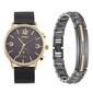 Mens Jones New York Black Dial Watch/Bracelet Set - 9780G-42-G02 - image 1