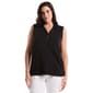 Plus Size Rafaella Sl Rib Collar Solid Polo - image 1