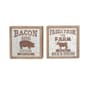 9th & Pike® Framed Cow and Pig Farmhouse Wall Signs - Set of 2 - image 4