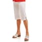 Womens Briggs Solid Millennium Cut-Out X Hem Capri Pants - image 1