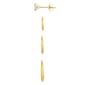 10kt. Yellow Gold Endless Hoops & Crystal Stud 4pr. Earrings Set - image 2