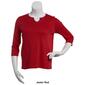 Womens Hasting &amp; Smith 3/4 Sleeve Solid Split Neck Top - image 7