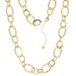 Design Collection Polished & Hammered Oval Links Chain Necklace - image 1