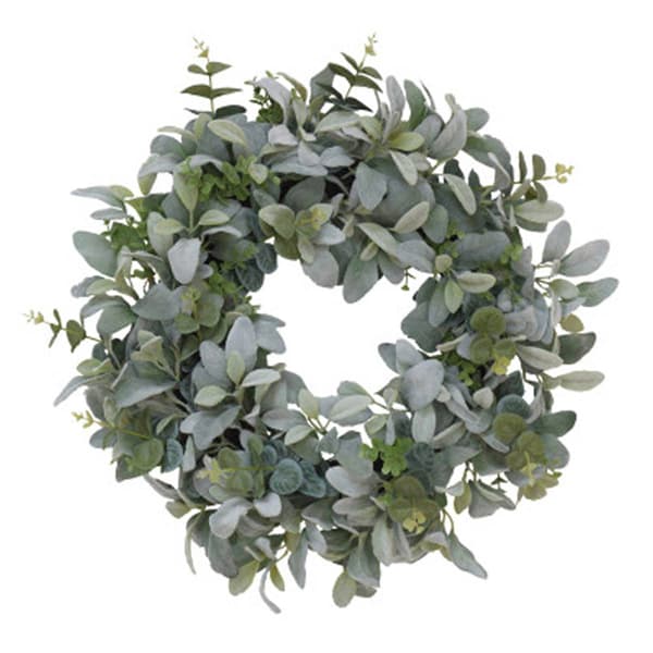 Puleo International 22in. Artificial Lamb''s Ear Wreath - image 