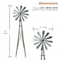 Alpine Rustic Bronze & Silver Metal Windmill - image 10