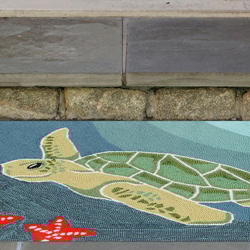 Liora Manne Frontporch Sea Turtle Rectangle Accent Rug