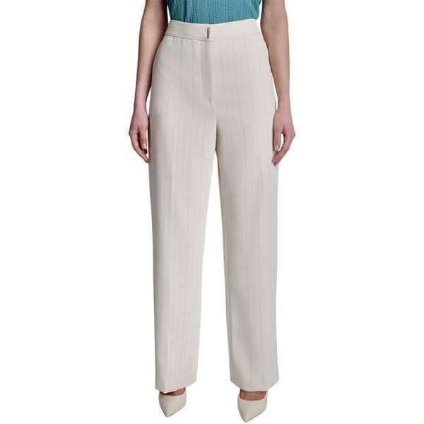 Womens DKNY Button Front Pinstripe Pants - image 