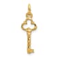 Gold Classics&#40;tm&#41; 14kt. Polished Diamond Cut 3D Key Charm - image 1