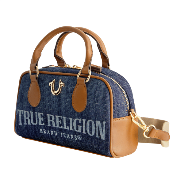 True Religion Denim Logo Mini Satchel Crossbody Bag